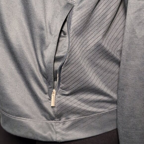 NIKE GOLF Track Jacket Dri Fit Full Zip High Collar Criss Cross Teal Athletic - Picture 6 of 13